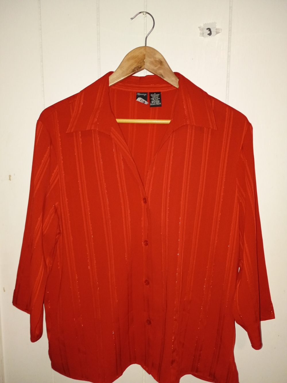 Apparenza Men's Vibrant Orange Striped Button-Down Shirt